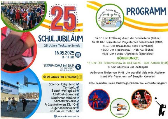 25. Schuljubiläum der Toskana-Schule Bad Sulza va schuljubil um